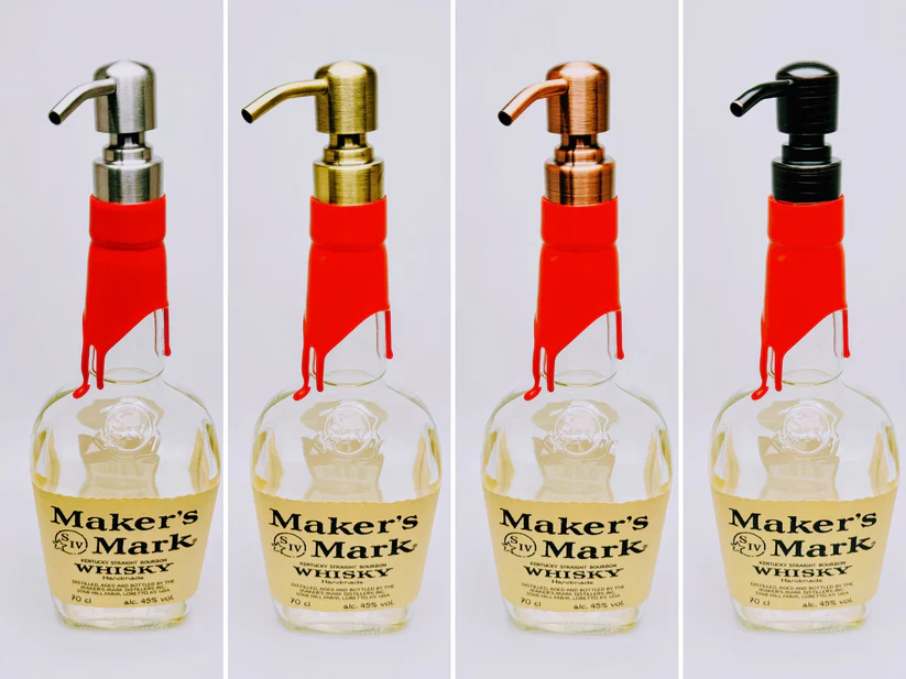 whiskey bottle soap dispenser